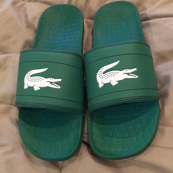 lacoste green sandals